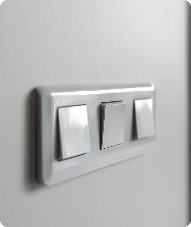 Three switches to turn off or on